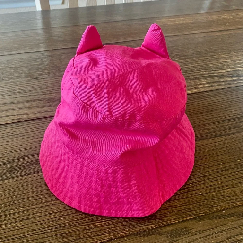 Bucket Hat Bundle Toddler Girl’s Two Pink Cat Ears Tie Dye Purple Reversible